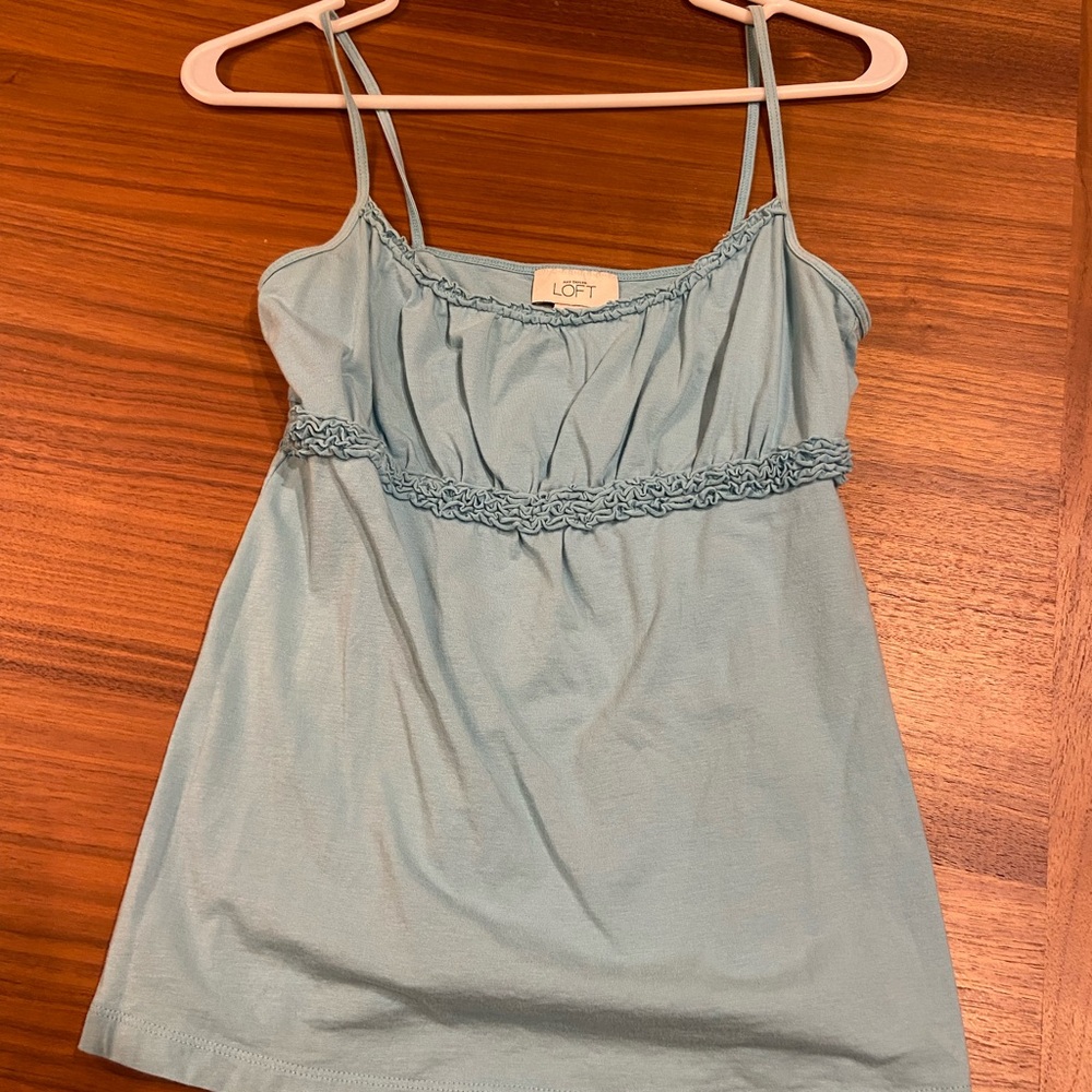Turquoise blue Loft tank top